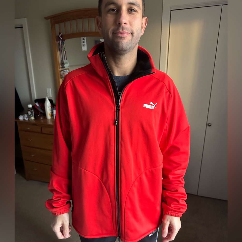 Red puma light jacket / zip up